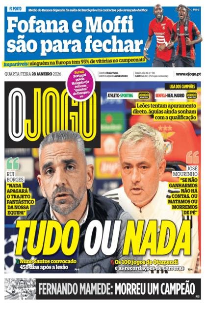 O Jogo – 28/01/2026