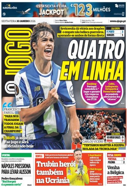 O Jogo – 30/01/2026