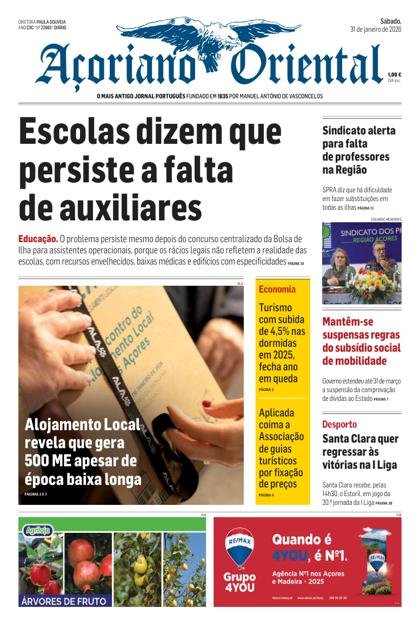 Açoriano Oriental – 31/01/2026
