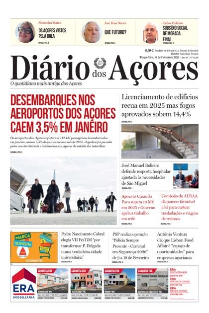 Diário dos Açores – 10/02/2026