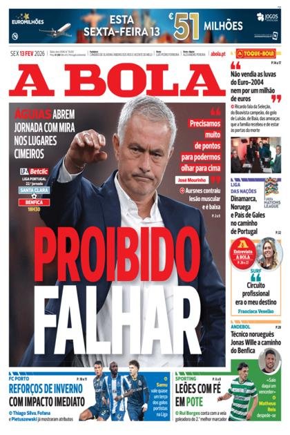 A Bola – 13/02/2026