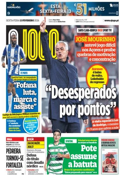 O Jogo – 13/02/2026