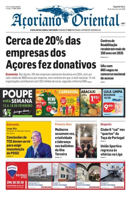 Açoriano Oriental – 16/02/2026
