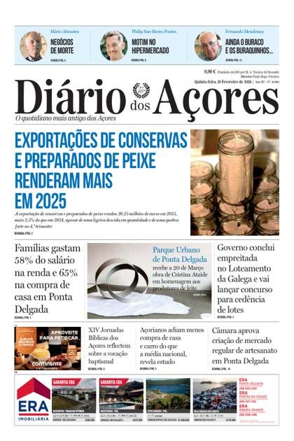 Diário dos Açores – 19/02/2026