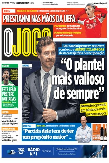 O Jogo – 19/02/2026