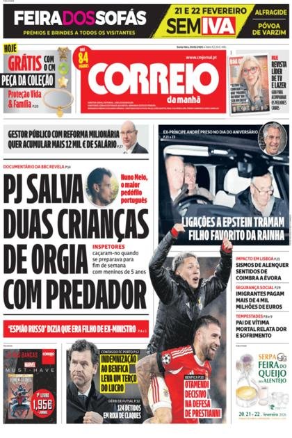 Correio da Manhã + Boa Onda – 20/02/2026