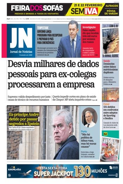 Jornal de Notícias – 20/02/2026