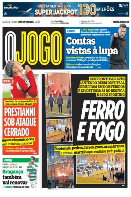 O Jogo – 20/02/2026