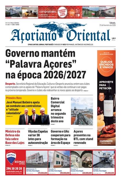Açoriano Oriental – 21/02/2026