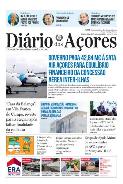 Diário dos Açores – 26/02/2026