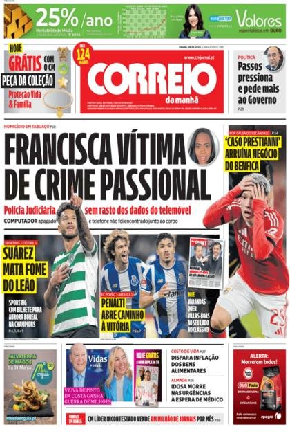 Correio da Manhã + MaisSport + Vidas – 28/02/2026