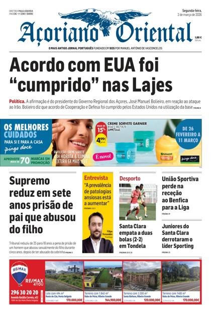 Açoriano Oriental – 2/03/2026