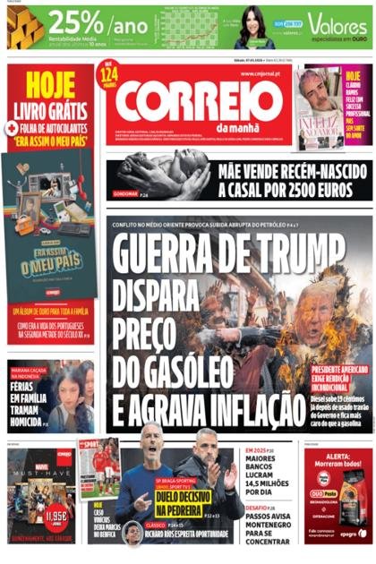 Correio da Manhã + MaisSport + Vidas – 7/03/2026