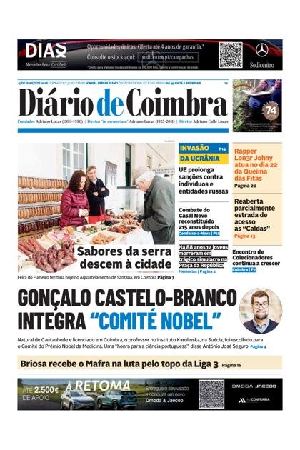 Diário de Coimbra – 15/03/2026